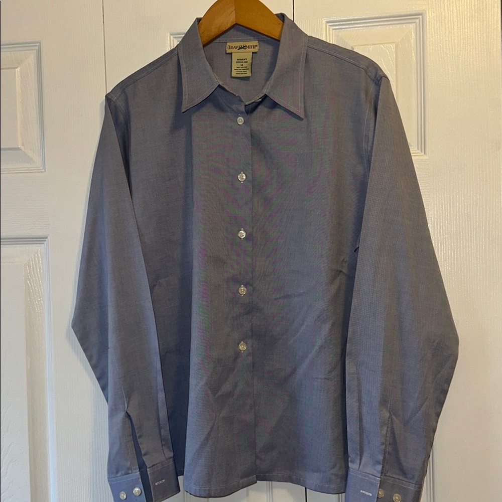 Women's Blue Long Sleeve Shirt